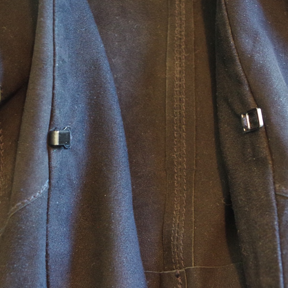 Lamarque Drape Front Suede Leather Jacket - image 4